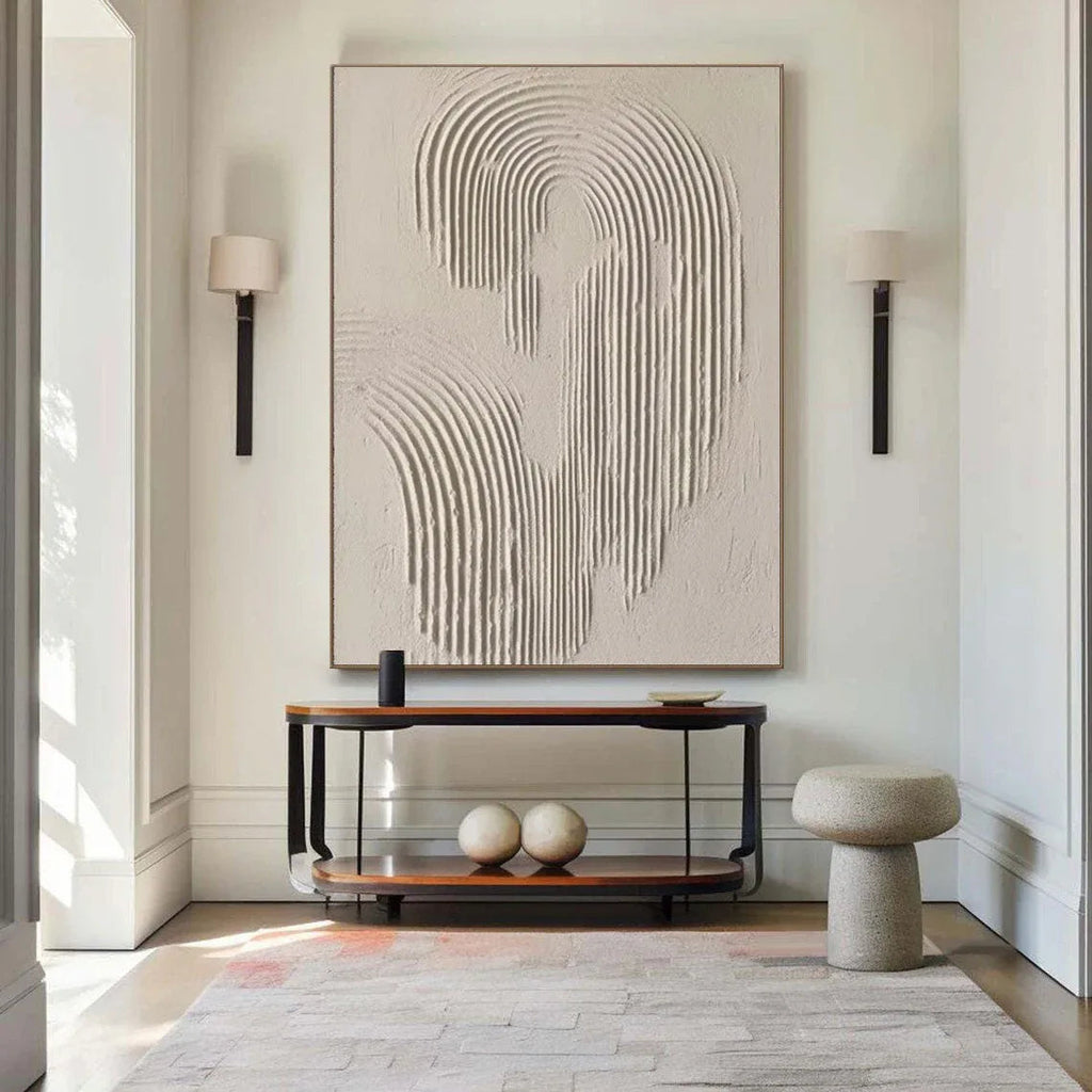 Rippled Elegance-Modern Interior Design Geometric Curve Texture Abstract Wall Art
