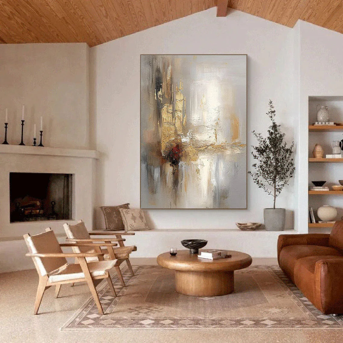 Radiant Reflections - Modern Interior Design Abstract Texture Light Luxury Wall Art