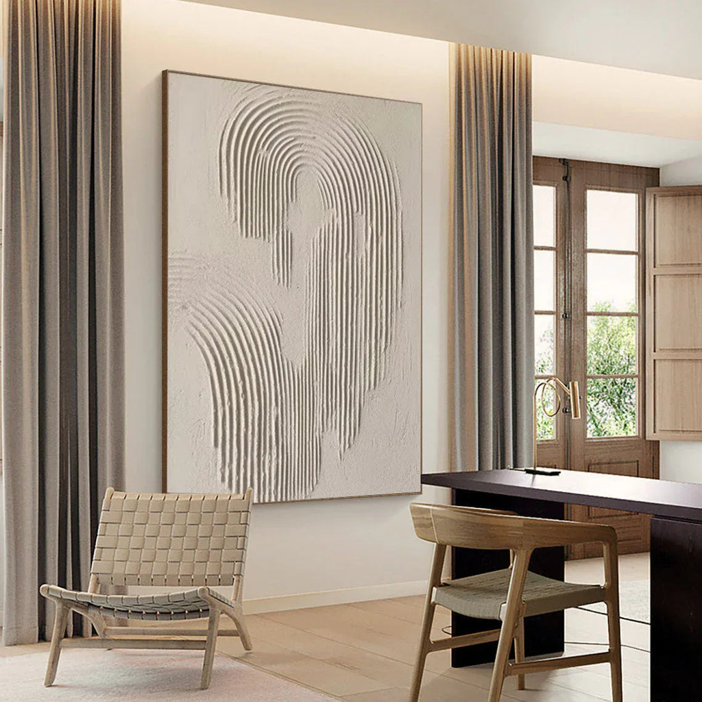 Rippled Elegance-Modern Interior Design Geometric Curve Texture Abstract Wall Art