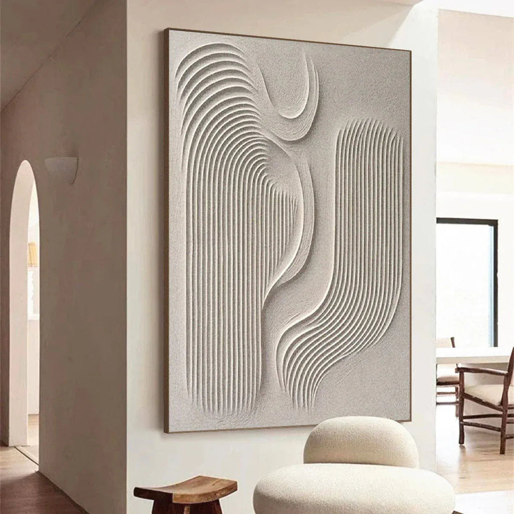 Flowing Harmony-Modern Minimalist Flowing Curved Geometric Abstract Wall Art