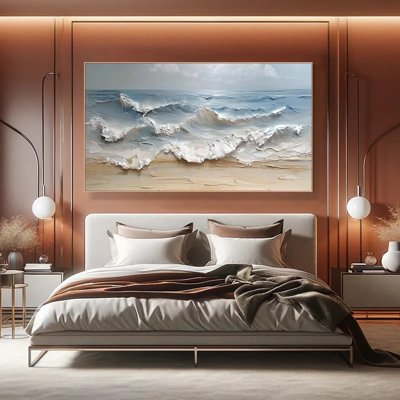Large Textured Abstract Wall Art for Modern Interiors – Measured Drift#AB14114