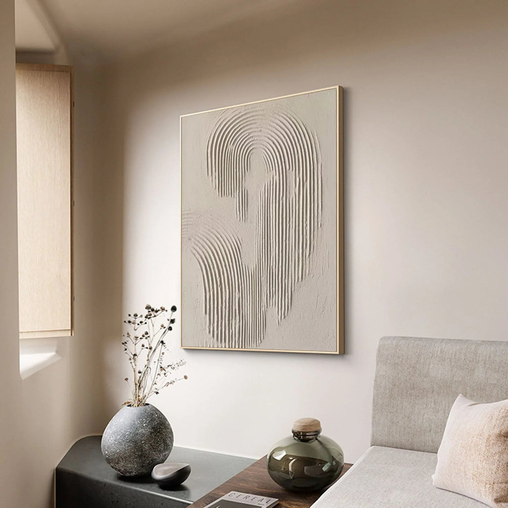 Rippled Elegance-Modern Interior Design Geometric Curve Texture Abstract Wall Art
