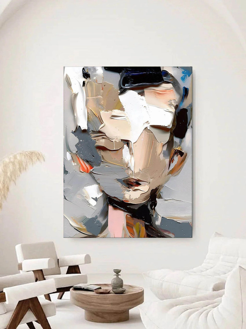Abstract Portrait-Vertical Three-Dimensional Abstract Portrait Texture Wall Art