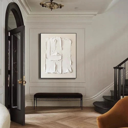 Minimalist Textured Abstract Wall Art for Modern Interiors – Quiet Relief#AB14115