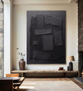 Shadow Layers-Minimalist Hand Drawn Thick Coated Abstract Texture Wall Art