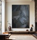 Shadow Geometry-Modern Interior Design Hand drawn 3D Linear Geometry Abstract Wall Art