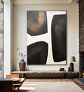 Abstract Harmony Wall Art-Modern Hand-Painted Geometric Wabi-Sabi Abstract Oil Painting