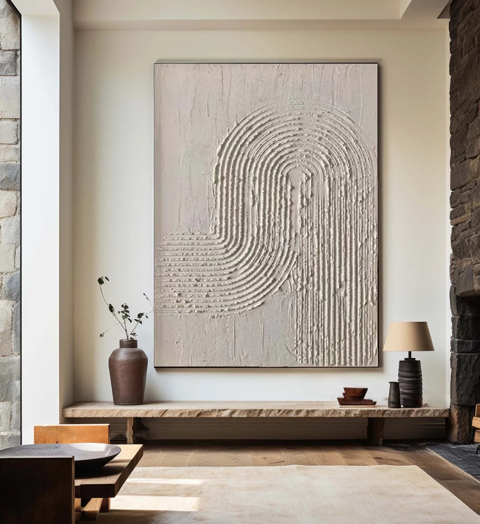 Arc Texture-Organic Flow Minimalist Texture Abstract Wall Art