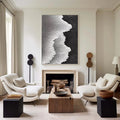 Dual Tide-Abstract Textured Ocean Wave Canvas Art