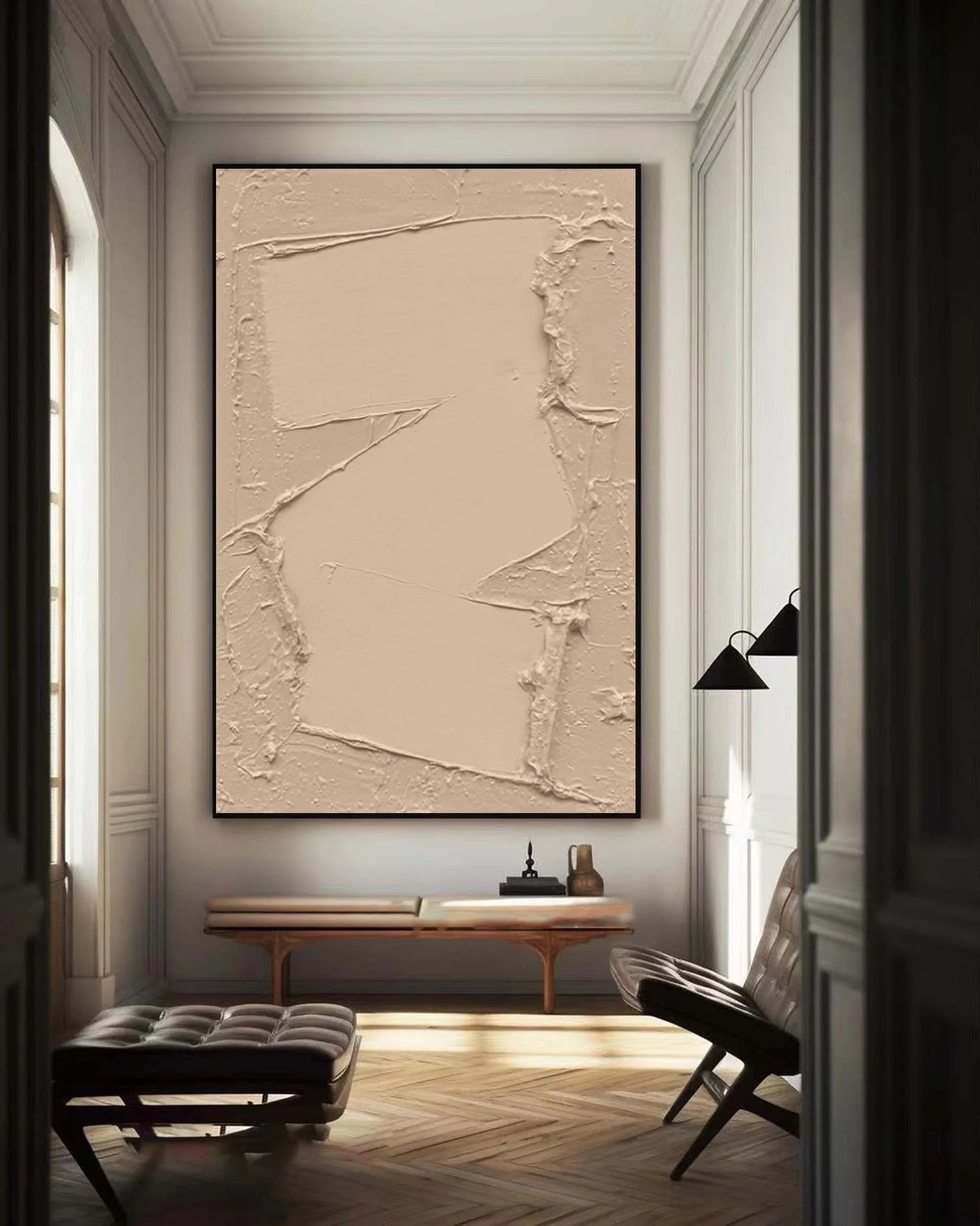 Nude Texture-Minimalist Texture Wall Art in Geometric Design