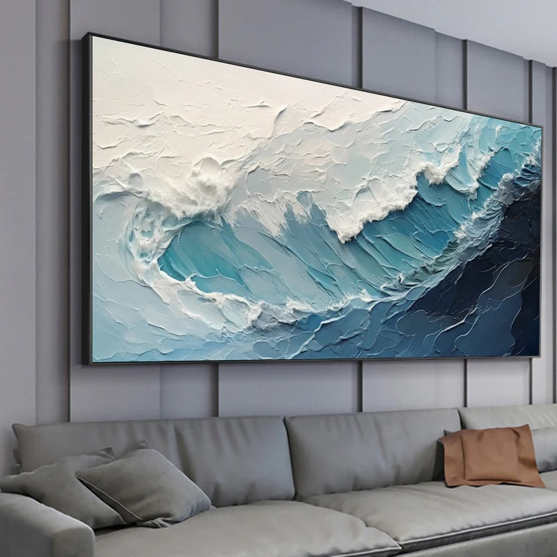 Large Textured Abstract Wall Art for Modern Interiors – Quiet Surge#AB14122