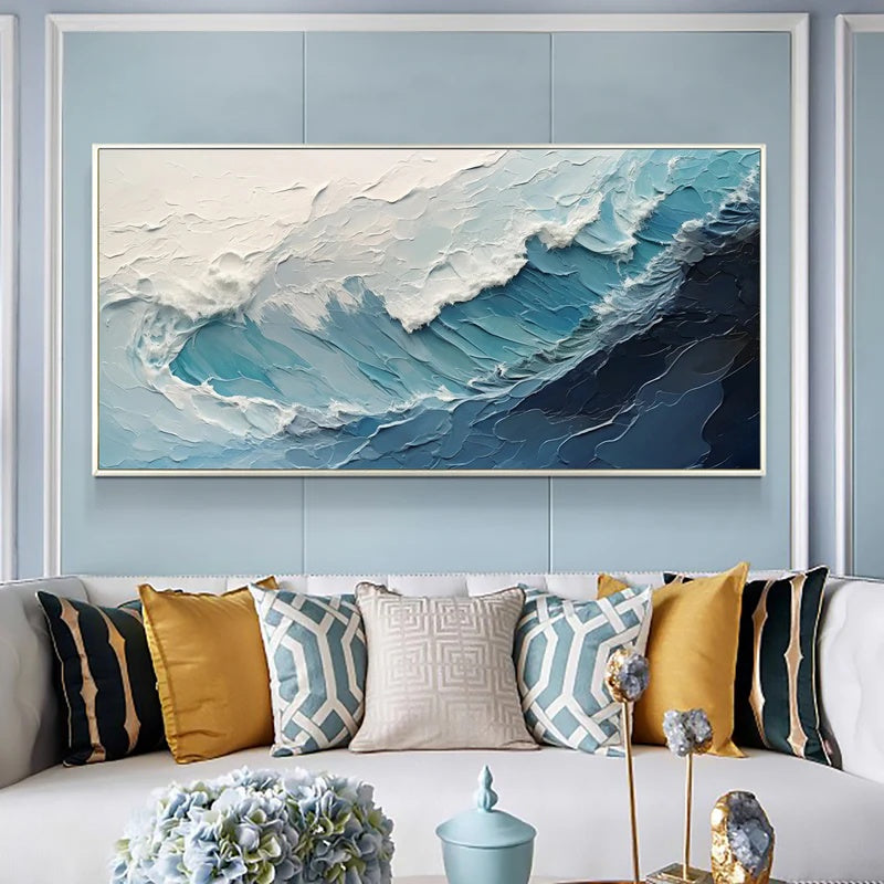 Large Textured Abstract Wall Art for Modern Interiors – Quiet Surge#AB14122