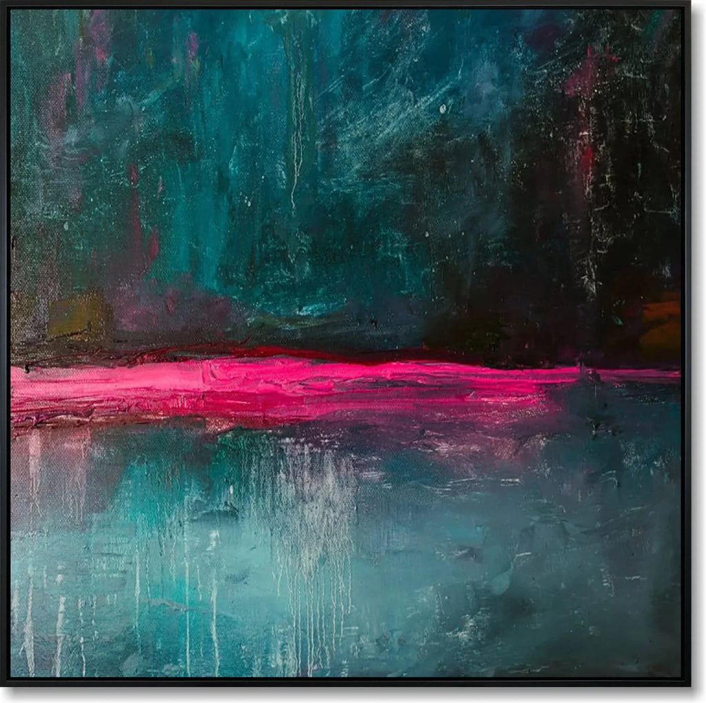 Nightfall Horizon-Modern Minimalist Fluid Texture Abstract Wall Art