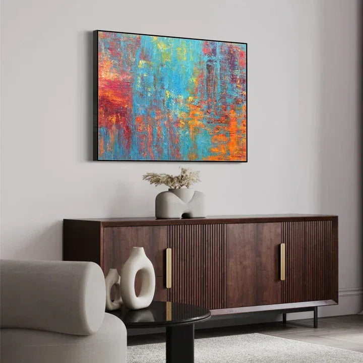 Silent Horizon Abstract Art-Abstract Color Turbulence Texture Wall Art