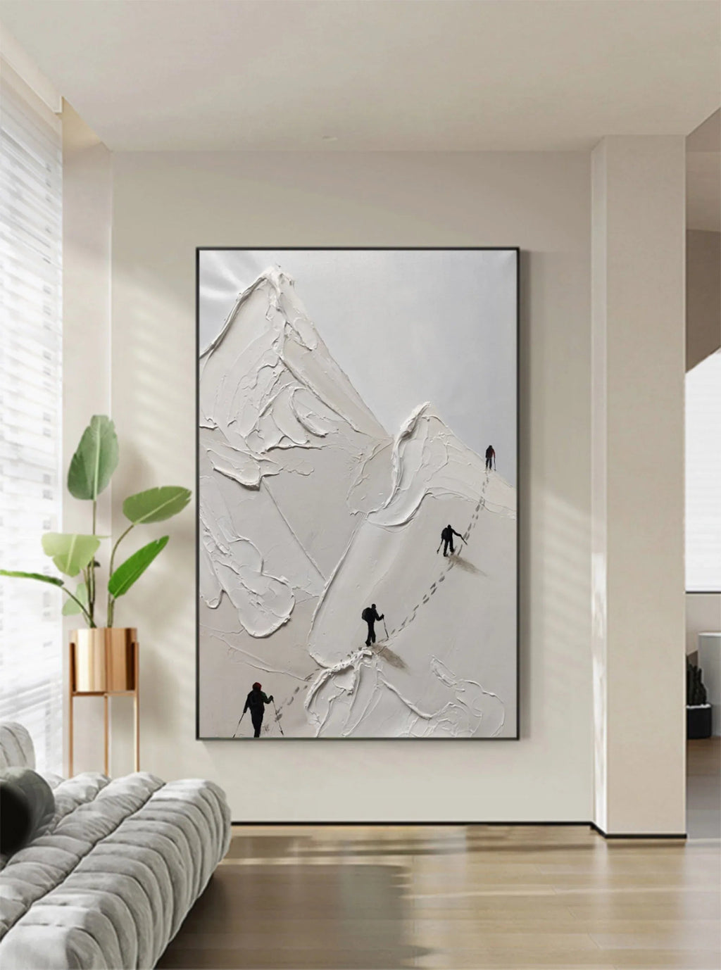 Path to the Summit-Vertical 3D Climbing Abstract Wall Art