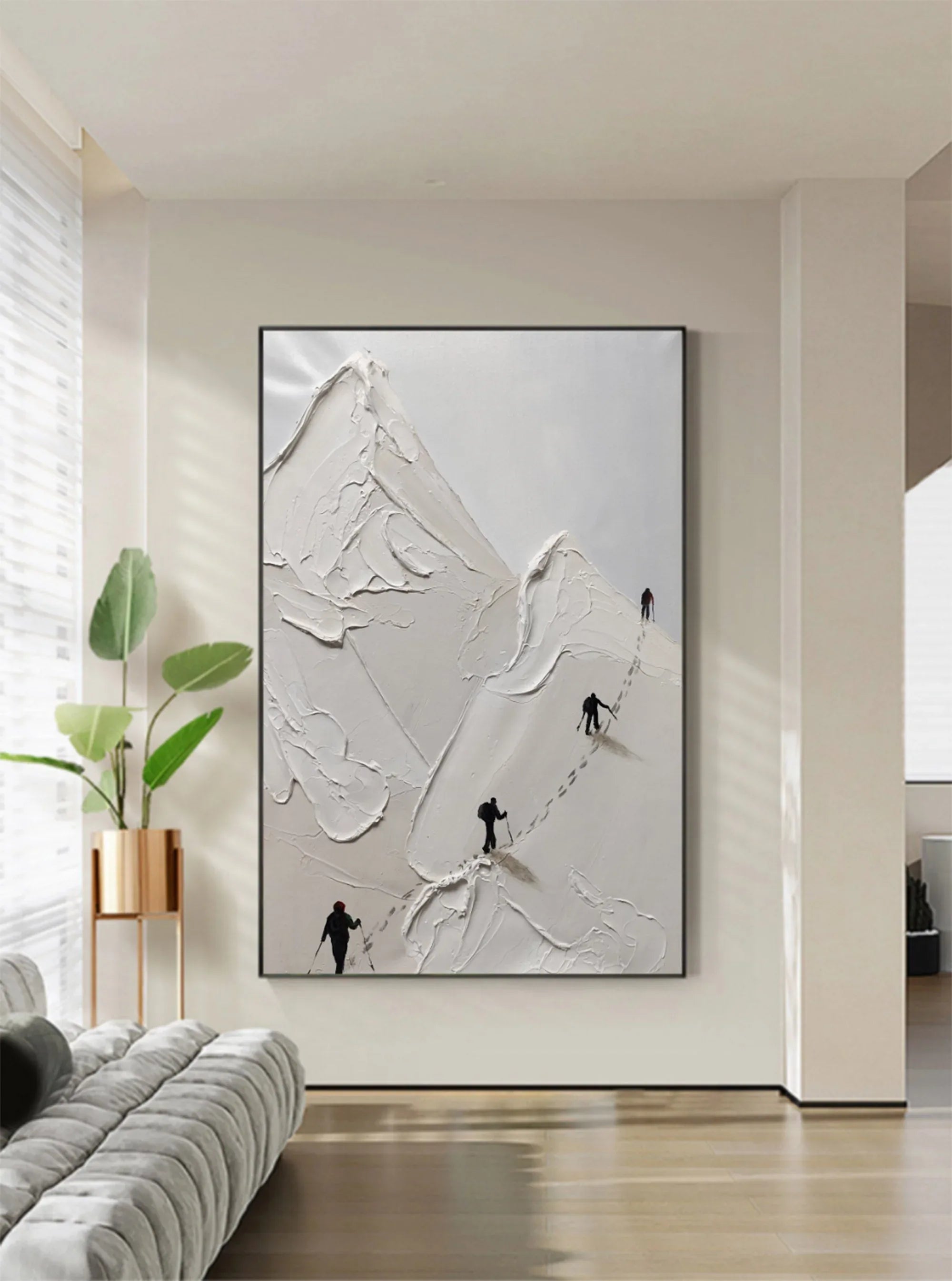 Path to the Summit-Vertical 3D Climbing Abstract Wall Art