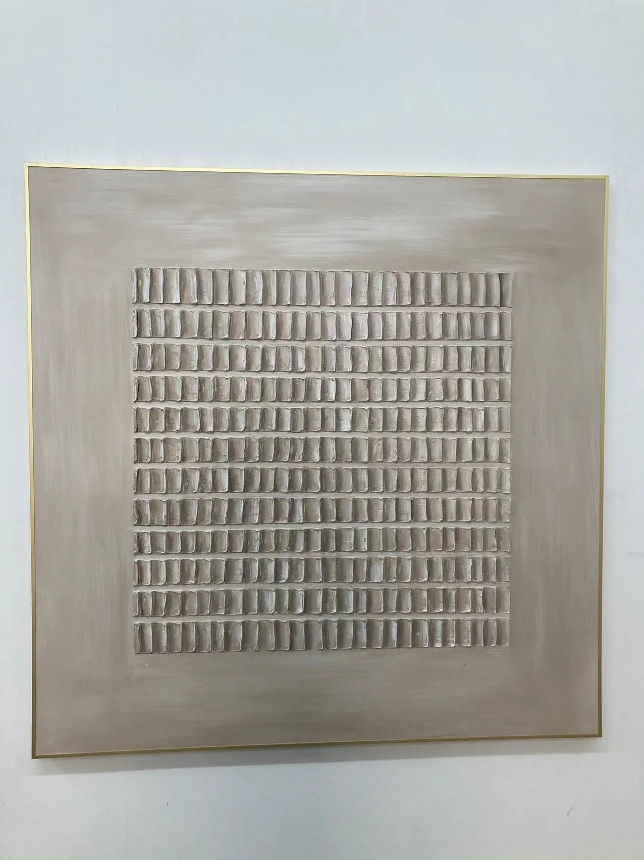 Grid Pulse-Modern Minimalist Texture Grid Wall Art With Subtle Depth#WB11001