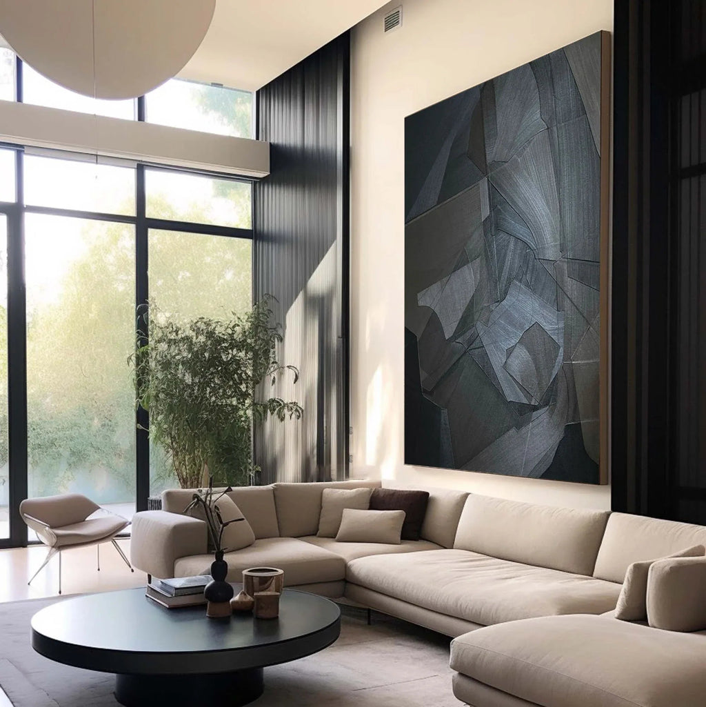 Shadow Geometry-Modern Interior Design Hand drawn 3D Linear Geometry Abstract Wall Art