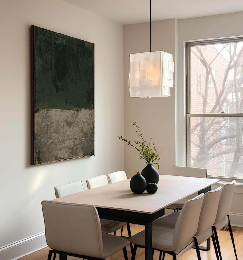 Echoes of Earth-Hand Drawn Minimalist Dual Color Block Vertical Wabi Sabi Wall Art