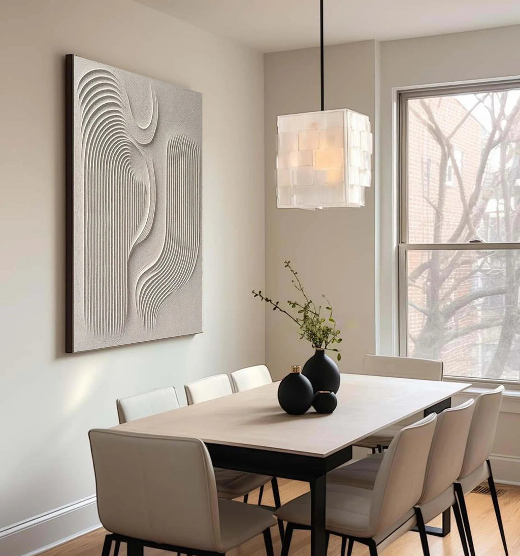 Flowing Harmony-Modern Minimalist Flowing Curved Geometric Abstract Wall Art