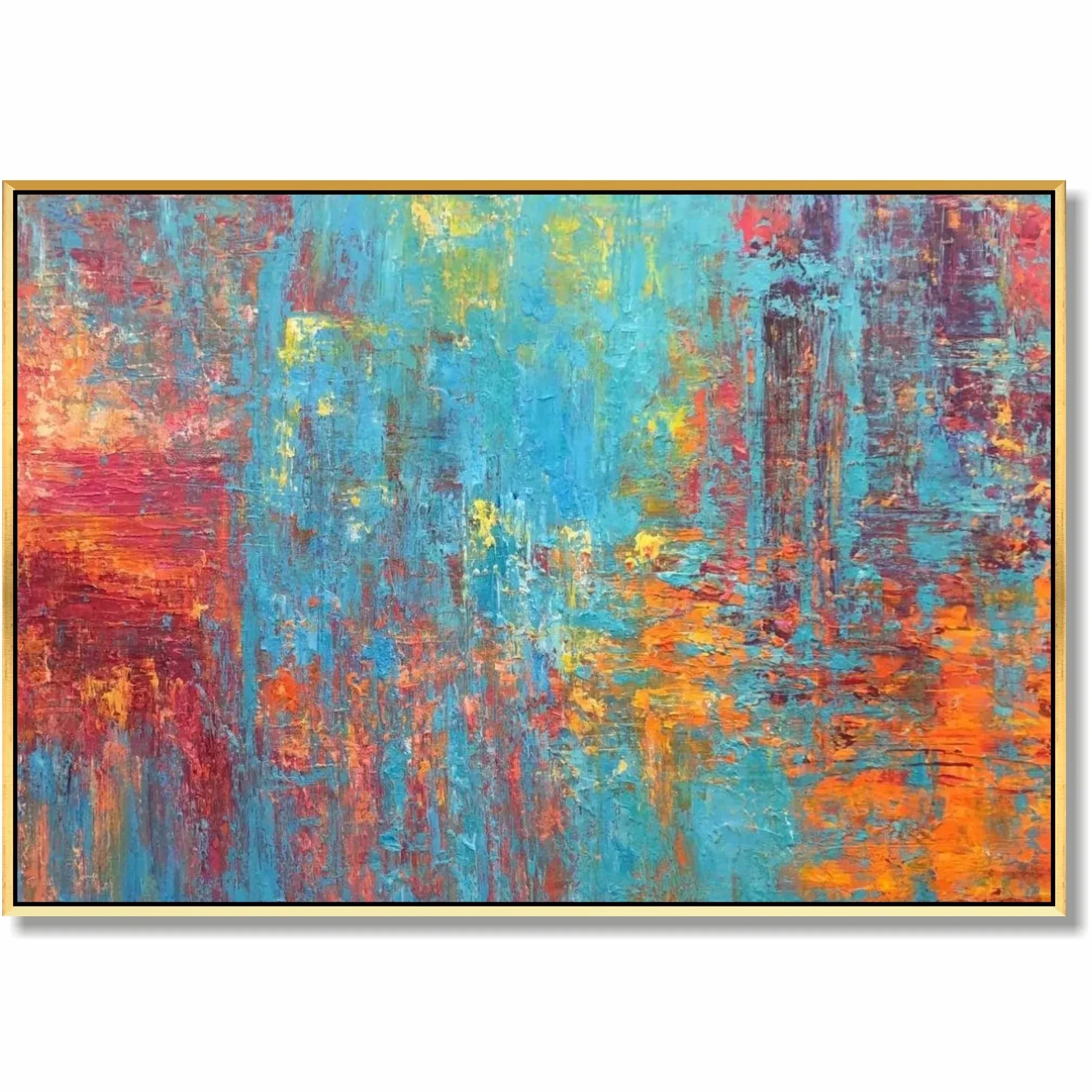 Silent Horizon Abstract Art-Abstract Color Turbulence Texture Wall Art