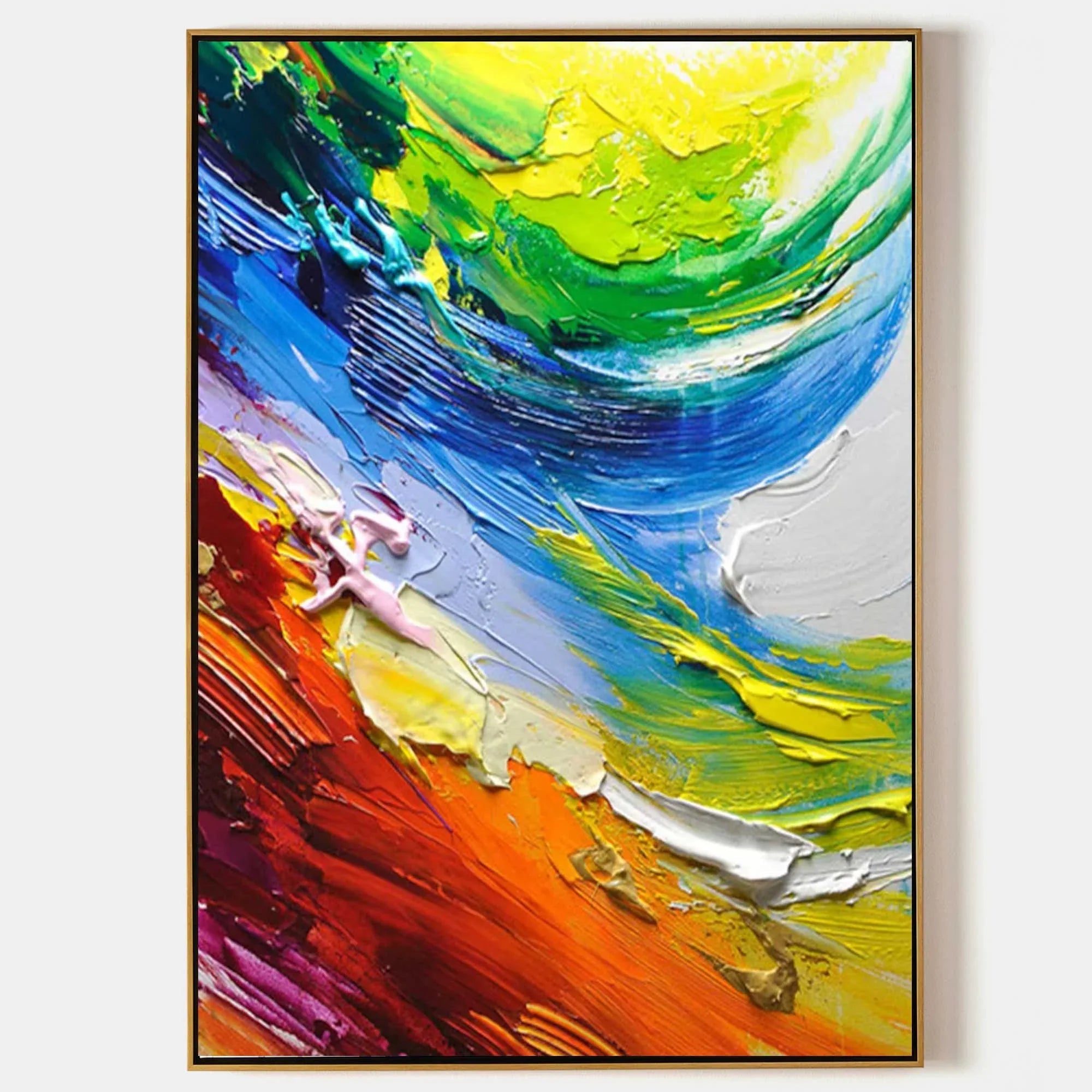 Color Symphony - Multi Color Vortex Abstract Texture Wall Art