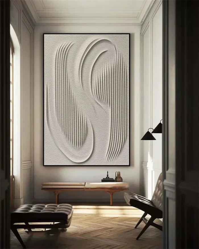 Rhythmic Relief Art-Texture Sense Shallow Rice Abstract Rhythm Wall Art
