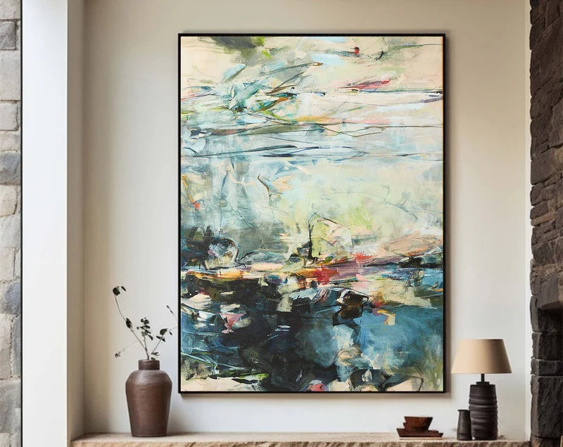 Drifting Stillness-Textured Abstract Wall Art#AB14135