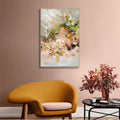 Blossom Whispers – Soft Textured Abstract Floral Painting#AB14009