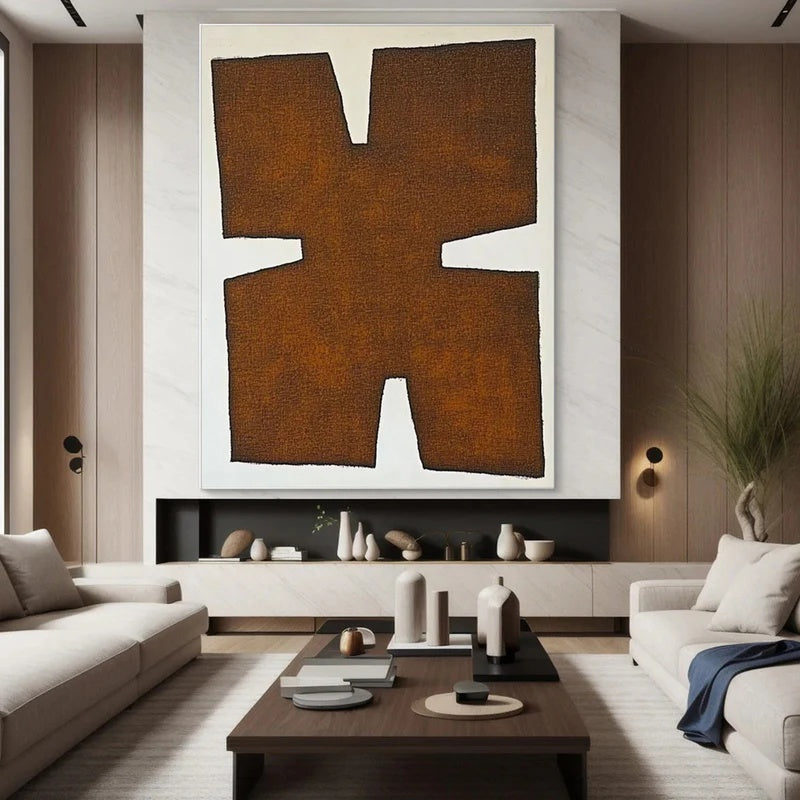 Primitive Balance-Textured Abstract Wall Art#AB14137