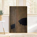 Silent Divide – Handcrafted Minimalist Textured Abstract Painting#AB14143