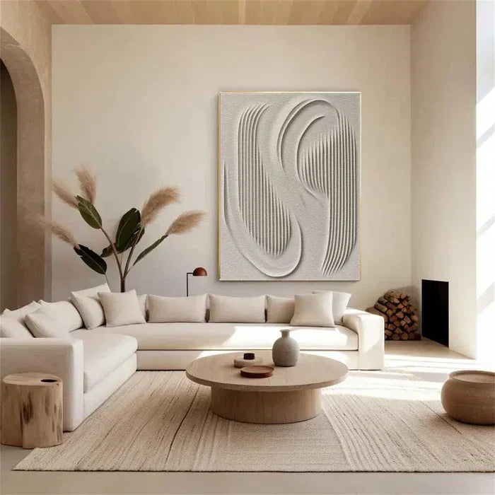 Rhythmic Relief Art-Texture Sense Shallow Rice Abstract Rhythm Wall Art