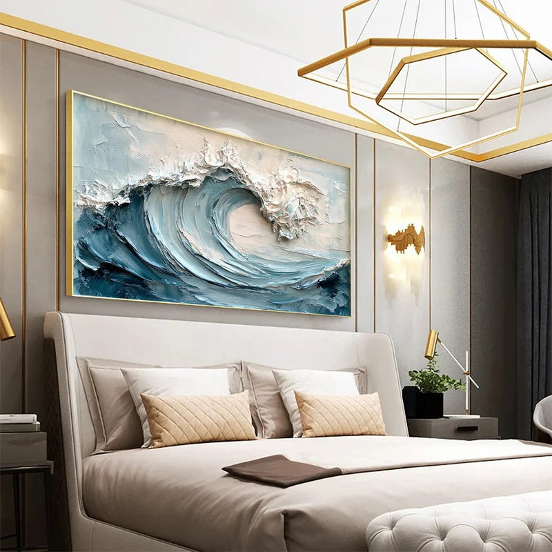 Large Textured Abstract Wall Art for Modern Interiors – Still Tide#AB14108