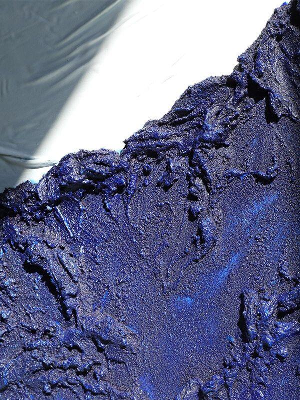 Indigo Divide-Modern Minimalist Blue and White Layered Texture Abstract Wall Art
