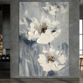 Serene Bloom Abstract Canvas-Hand Drawn Floral Texture Abstract Wall Art#FL10037