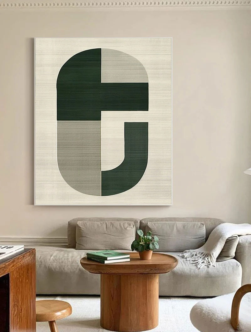 Balanced Form – Minimalist Geometric Textured Wall Art#AB14154