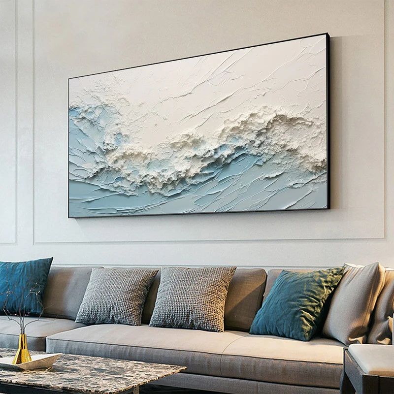Quiet Tide – Modern Interior Decoration Horizontal Texture Wave Wall Art
