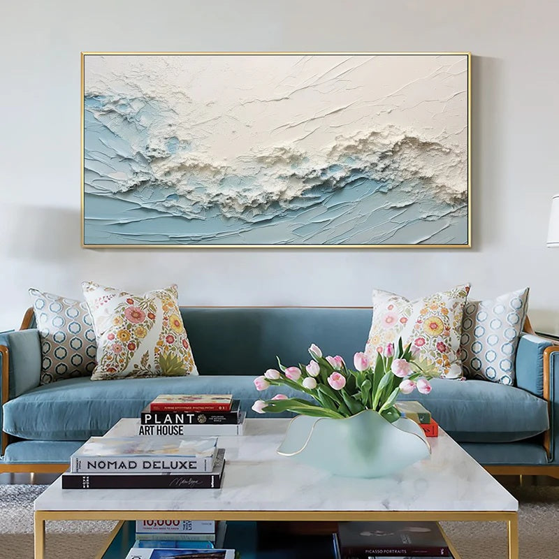 Quiet Tide – Modern Interior Decoration Horizontal Texture Wave Wall Art