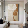 Soft Balance –Modern Minimalist Neutral Hand-Drawn Curved Geometric Wall Art