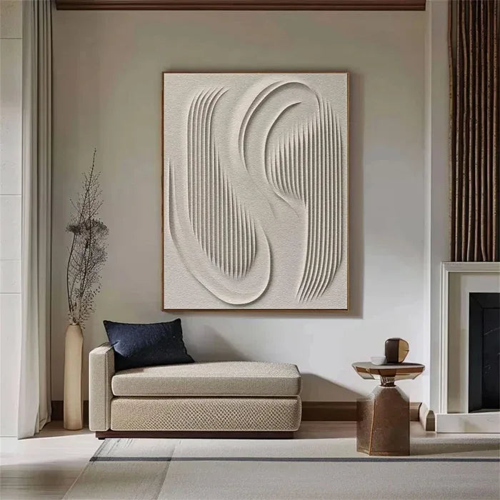 Rhythmic Relief Art-Texture Sense Shallow Rice Abstract Rhythm Wall Art