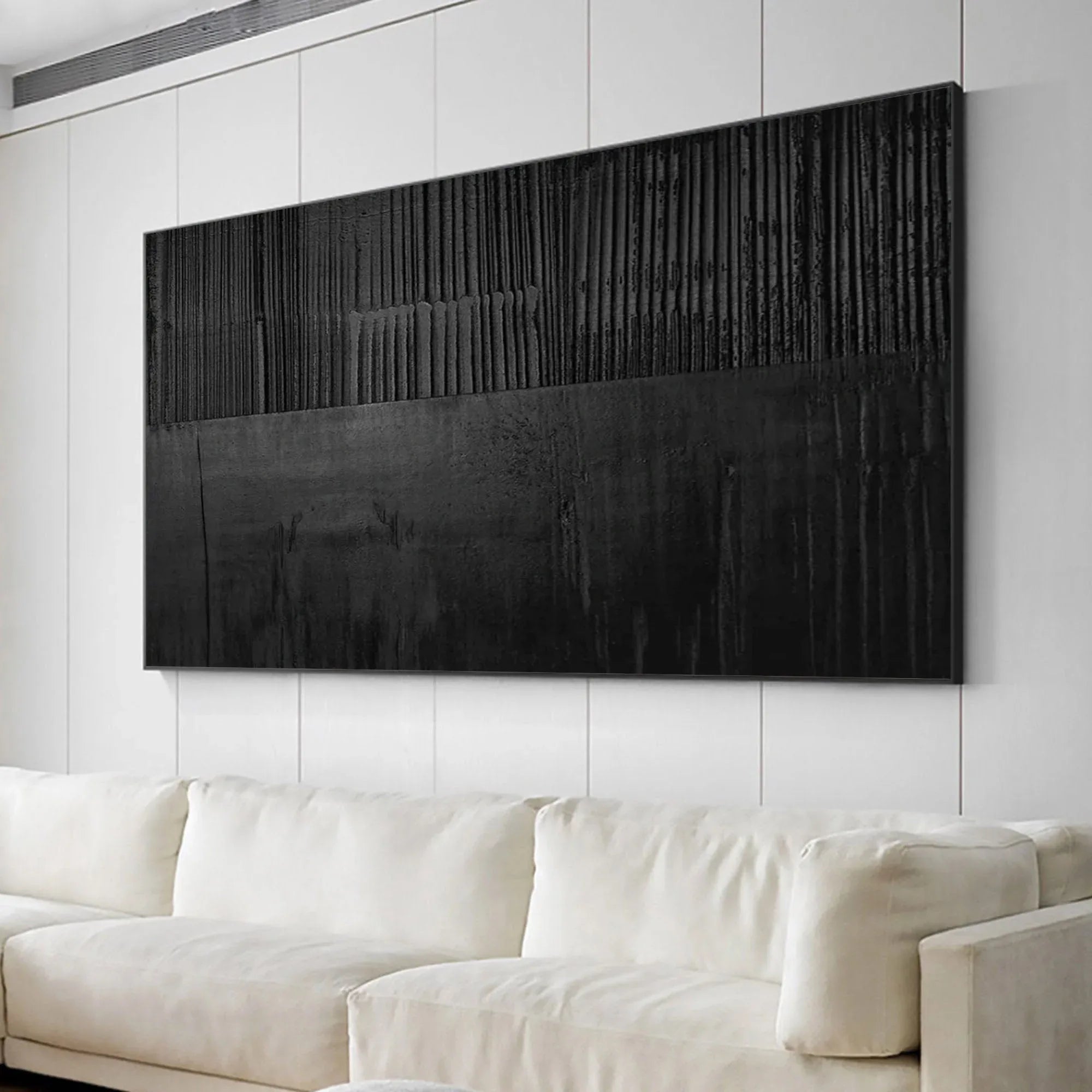 Black Layer Story-Large Black Minimalist Abstract Wall Art (Copy)