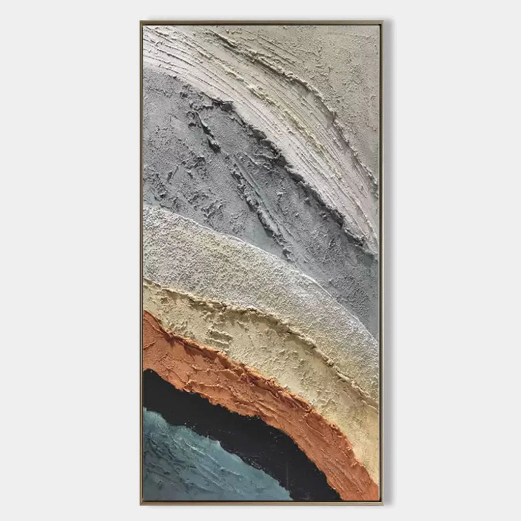 Layered Earth Textured Art-Modern Minimalist Layered Texture Abstract Wall Art