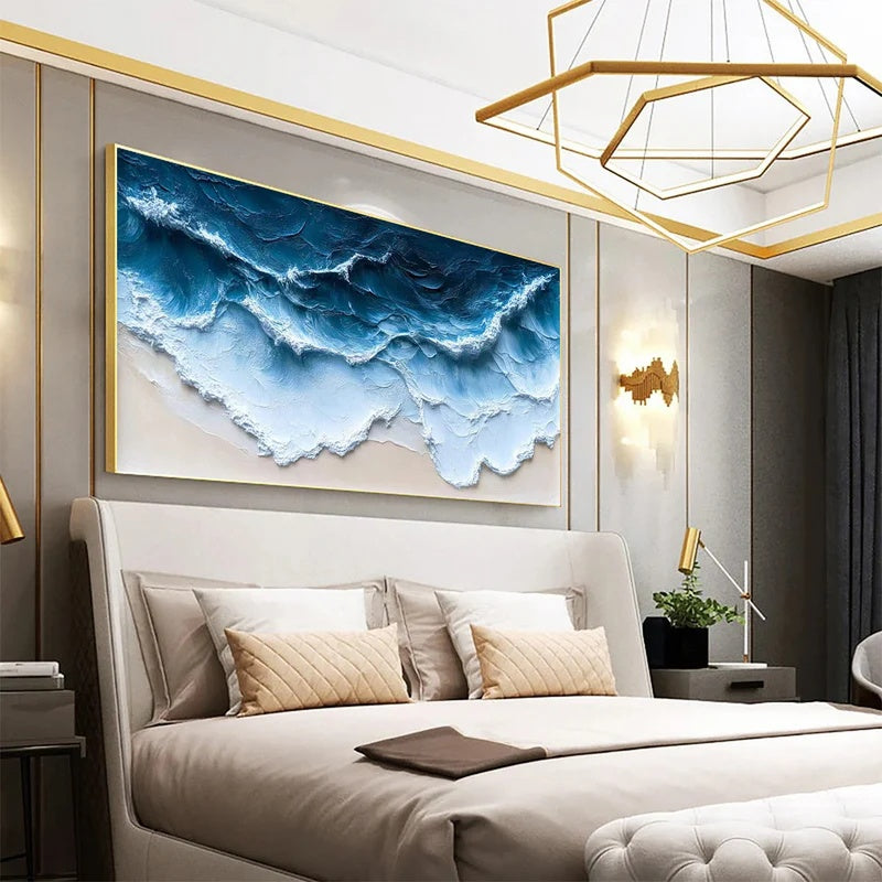 Large Textured Abstract Wall Art for Modern Interiors – Edge of the Tide#AB14110