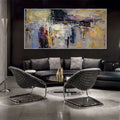 Asymmetrical Reflection-Abstract Color Symphony Texture Oil Painting Wall Art