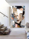 Abstract Portrait-Vertical Three-Dimensional Abstract Portrait Texture Wall Art