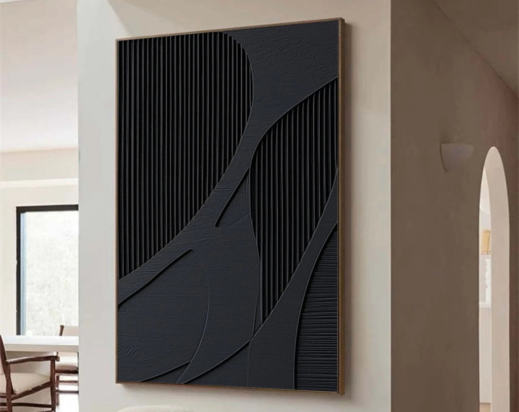 Silent Harmony-Modern hand drawn geometric wabi sabi abstract wall art