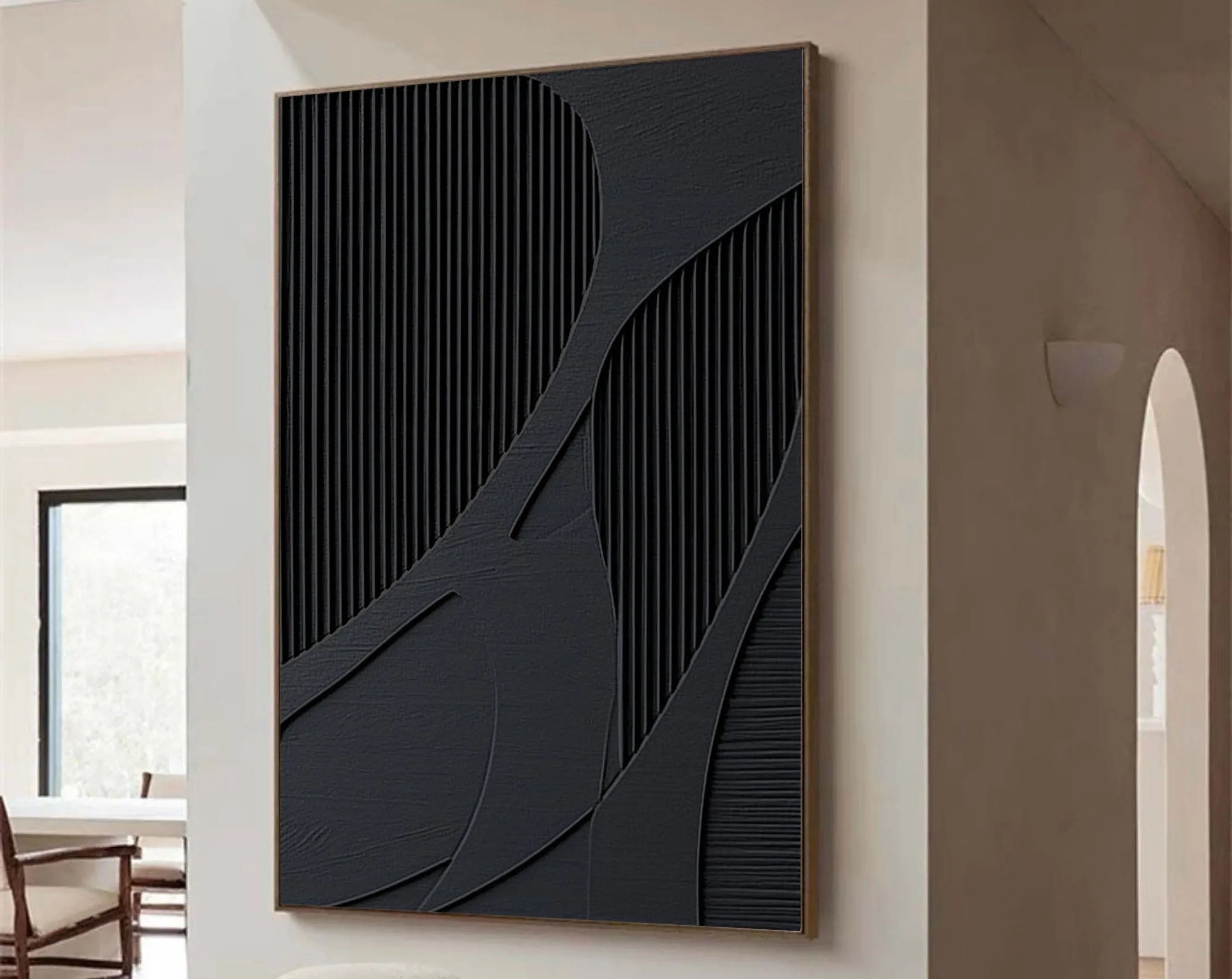 Silent Harmony-Modern hand drawn geometric wabi sabi abstract wall art