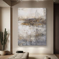 Fading Echoes – Neutral Textured Wabi-Sabi Abstract Canvas Art#AB14060