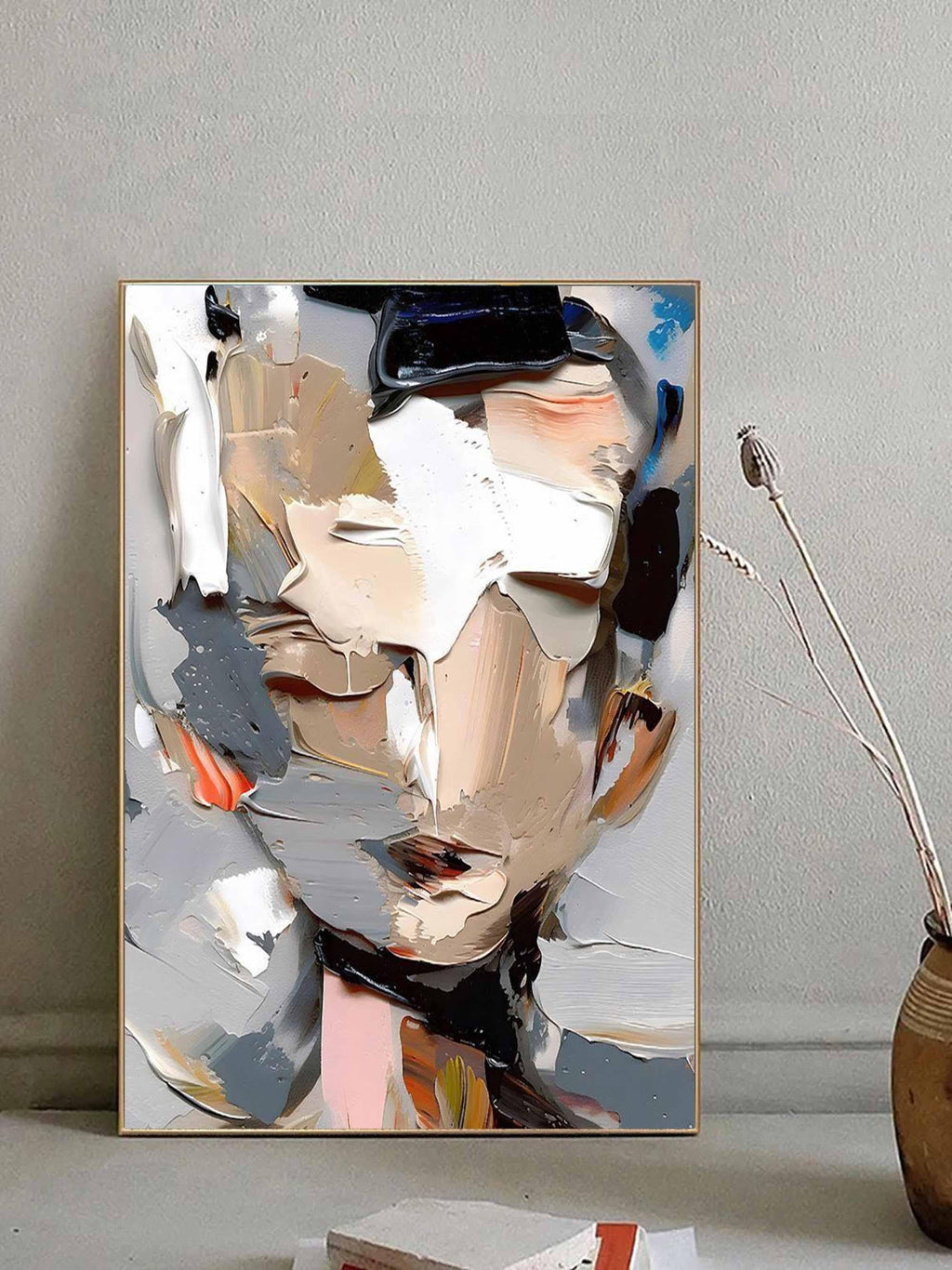 Abstract Portrait-Vertical Three-Dimensional Abstract Portrait Texture Wall Art