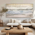 Soft Tides – Light Textured Coastal Wabi-Sabi Abstract Wall Art#AB14055